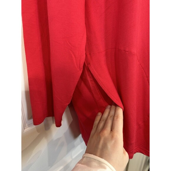 Susan Graver Hot Pink Sweater Button Front Knit Duster Cardigan Plus Size 4X - Picture 4 of 9